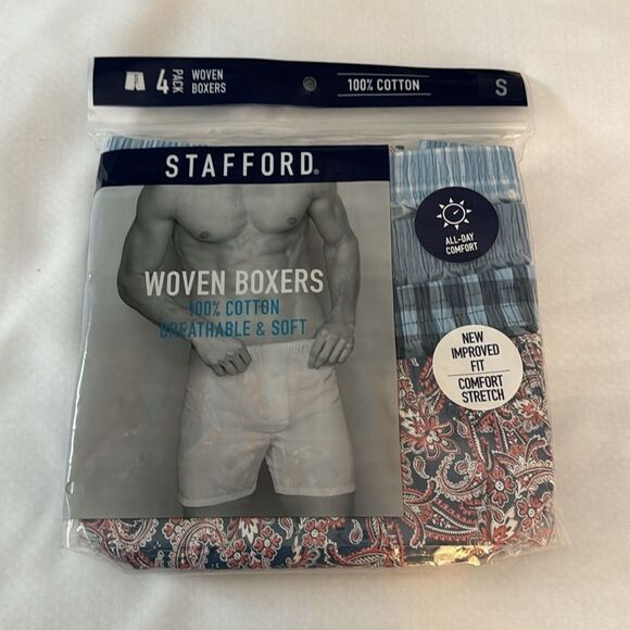 Stafford Boxers Mens Small 4 Pack - Picture 1 of 2